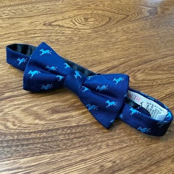 Bow Tie Tuesday Mens OS Blue Donkey Print Adjustable Bow Tie Statement Novelty - Picture 3 of 7